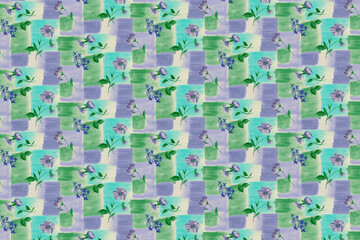 seamless pattern with green leaves