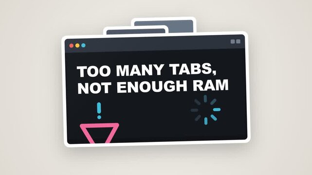 Computer Ram Memory Error Warning Motion Graphic