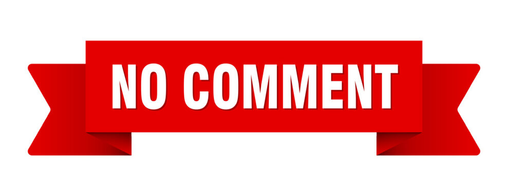 no comment ribbon isolated on transparent background. no comment ribbon