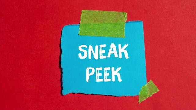 Sneak peek message writing on ripped torn paper background