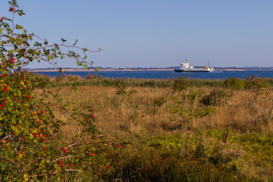 Maritime transport in the South Fyn Archipelago: Ferry on the route between Soby and Fynshav