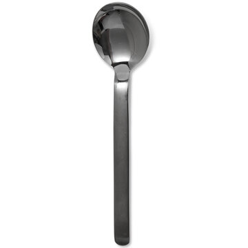 Shiny stainless steel tablespoon isolated on transparent background for food photography