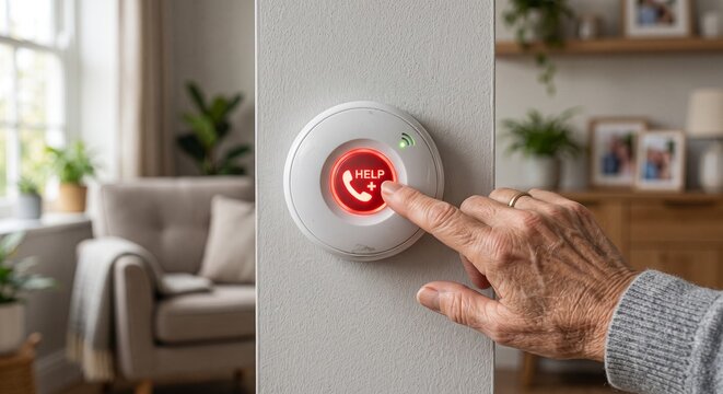 Home Medical Emergency Call Button Connected to 24 Hour Monitoring Center