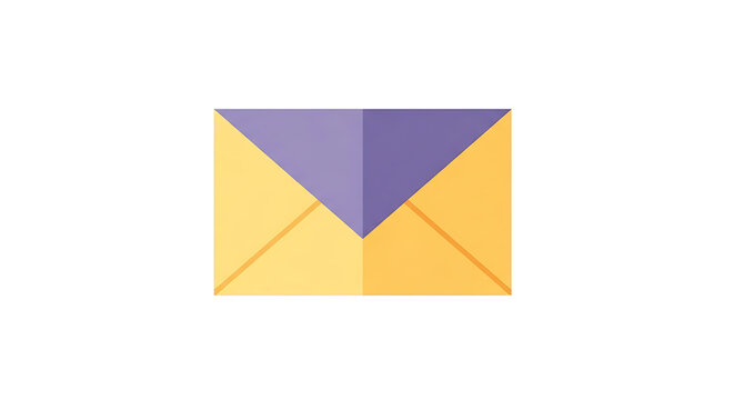 Simple Yellow and Purple Envelope Icon