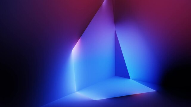 Angular gradient form shifting through vivid colored light loop
