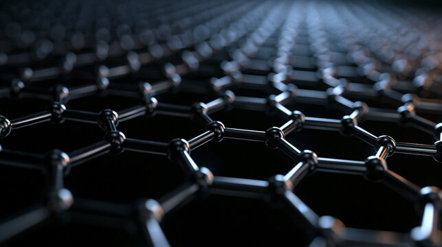 Graphene Molecular Lattice Structure in Close-Up View