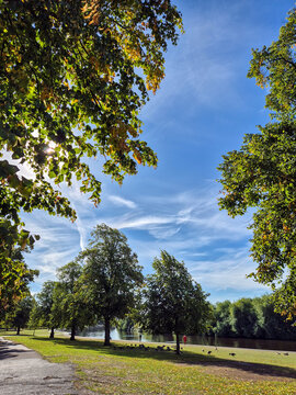 Morning Walk Along the River Trent in Nottingham, UK.