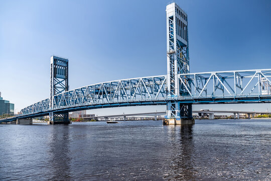 Main Street Bridge in Jacksonville. John T Alsop Metal Drawbridge,