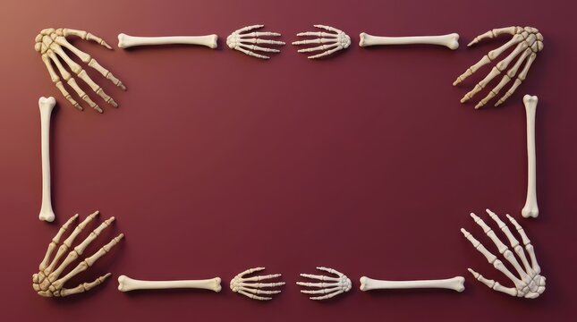 Human skeleton hands and arms illustration
