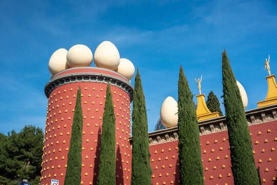 (Figueres, ​​​​Spain - February 16, 2021) - The Galatea tower, in the Dal&iacute; Theater-Museum
