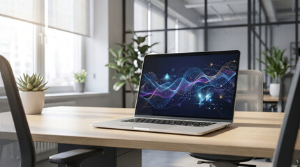 Fototapeta premium laptop on the table