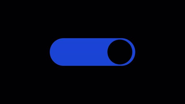 toggle slide button animation. IOS option turning on and off switch button, Turn On and Off switch 4k animation.