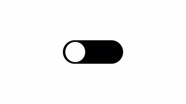 toggle slide button animation. IOS option turning on and off switch button, Turn On and Off switch 4k animation.
