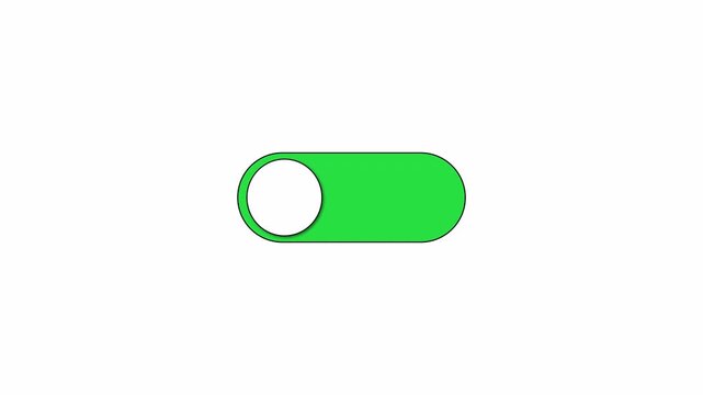 toggle slide button animation. IOS option turning on and off switch button, Turn On and Off switch 4k animation.