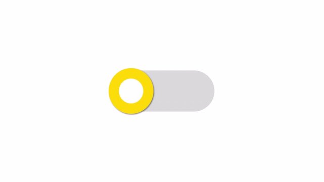toggle slide button animation. IOS option turning on and off switch button, Turn On and Off switch 4k animation.