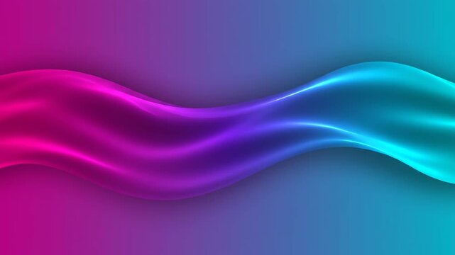 Abstract flowing luminous waves of gradient color on a dark background with subtle shadows