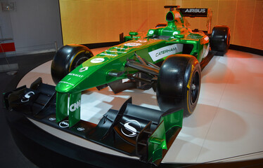 Fototapeta premium PARIS FRANCE: F1 car Renault are currently involved in Formula One as a constructor, under the name of Renault F1 Team. 