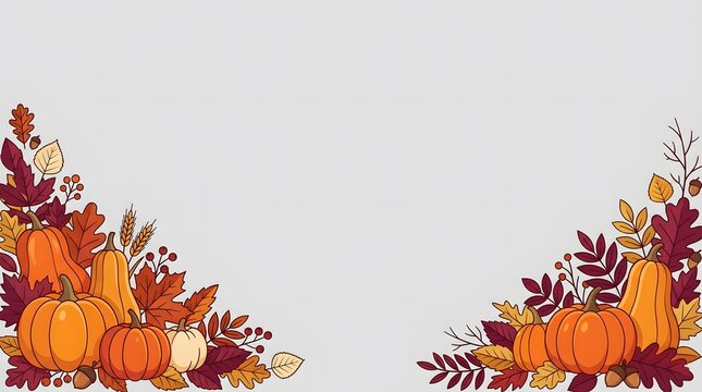 A beautiful and vibrant thanksgiving celebration featuring colorful autumn leaves a time for gratitude family and delicious food creating cherished memories together