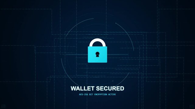 Digital Wallet Security Concept with AES Encryption Shield