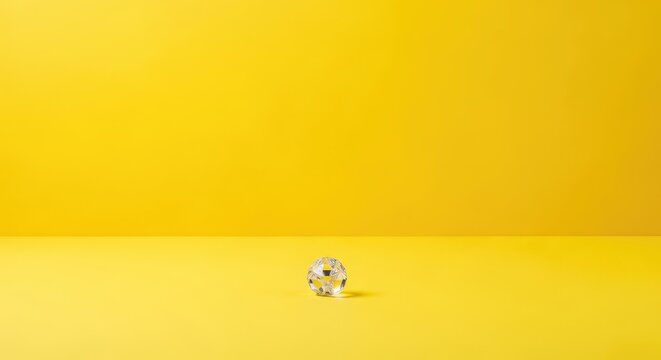 Vibrant and solid yellow photography studio background with smooth lighting, featuring a seamless floor and wall for commercial product use, soft, studio, shadowless