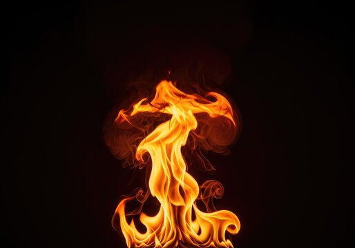 A slow motion close up of a burning petroleum stream creates abstract fiery textures with thick black smoke against a scorching hot inferno, burning, eruption, charred