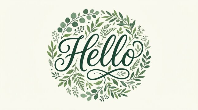 Elegant Golden Hello Text in Serif Typography for Luxury Greeting and Welcome Message on Transparent Background