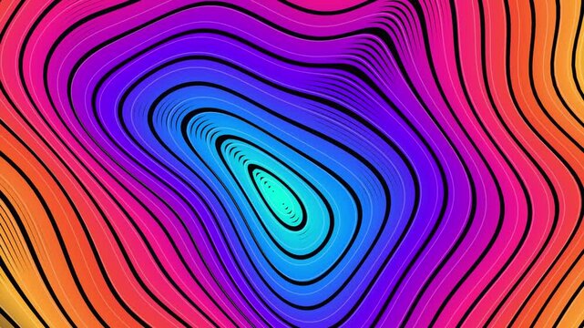 Fluid Morphing Topographic Contour Loop