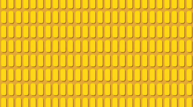 Abstract background of yellow rounded rectangles in a grid pattern