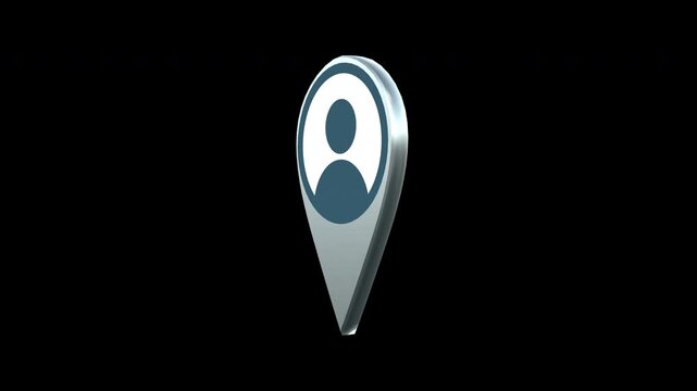 Person Map Pin Location Icon