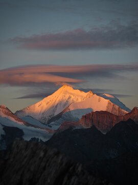 sunset over the mountains