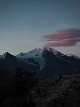 mountain landscape with clouds