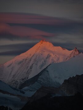 sunset over the mountains