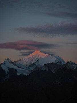sunset in the mountains