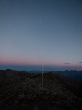 trailmarking in the sunrise
