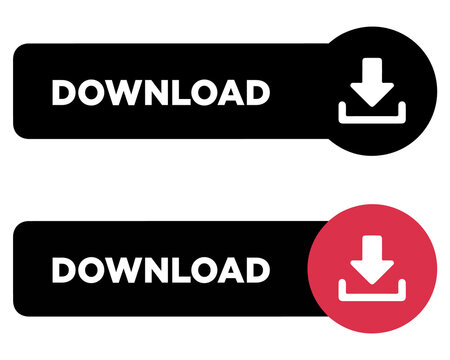 Two download buttons one black with white text and other black with white text and red circle