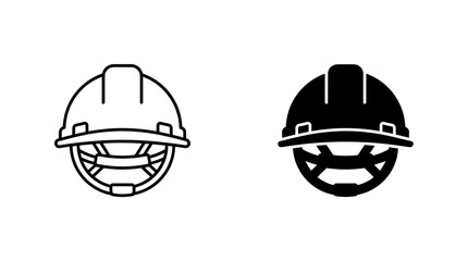 Fototapeta premium Construction hard hat icons isolated on transparent background