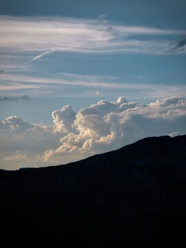 clouds over the mountains