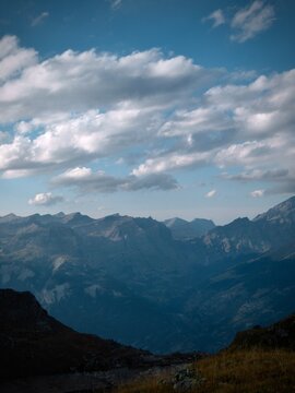 clouds over the mountains