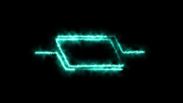 Futuristic HUD Head up display interface template with basic geometry line element on black background.