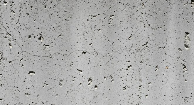 A high-resolution close-up of a gray rough concrete wall texture with industrial grit, weathered details, and a solid urban aesthetic, mottled, matte, background
