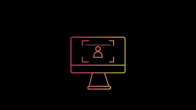 Digital Education and Communication Icon Animation for Online Learning and Technology