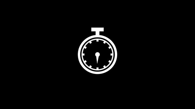 Countdown Timer Animation Digitaler Kreis-Countdown auf schwarzem Hintergrund