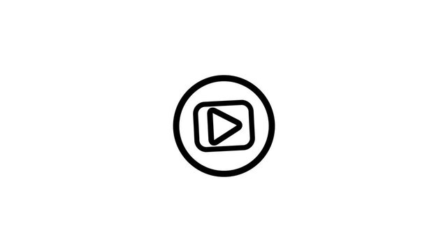 Futuristic Web and Business Icon Set with Play, Media, Arrow and Corporate Symbols