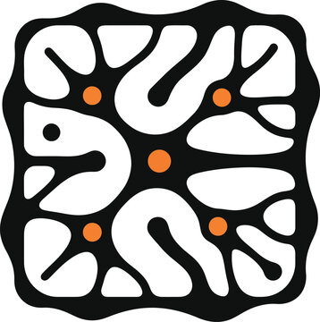 Abstract digital microchip illustration representing artificial intelligence neural networks and advanced computing technology