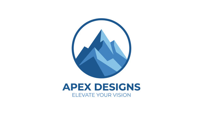 This logo features a stylized mountain range, representing strength and elevation, ideal for creative agencies focused on design, innovation, and visionary services.
