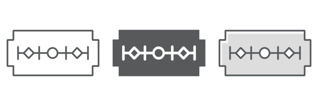 Razor blade line icon, barber and cut, edge sign, vector graphics, a linear pattern on a white background.