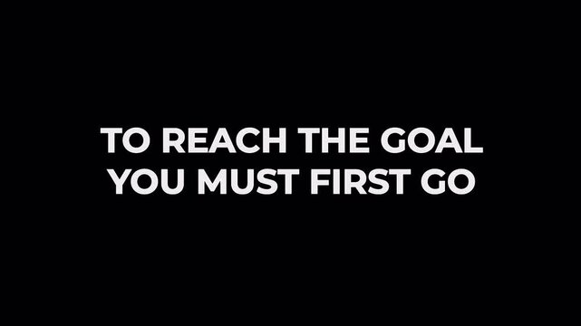 Transparent alpha channel motion graphics featuring kinetic typography animation with scattered letters assembling into a motivational quote. Modern dynamic text reveal overlay for video intros, socia