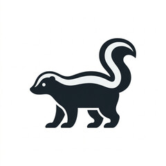Fototapeta premium Skunk stylized animal graphic for educational and branding use