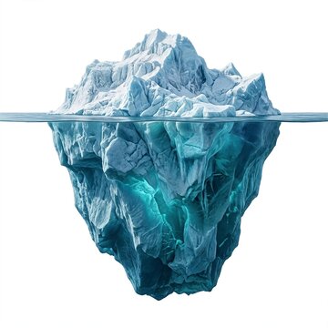 Iceberg with visible submerged 
