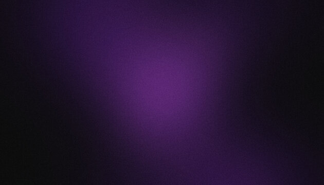 Abstract gradient background panoramic dark style with central glowing purple and plum light beam and grainy texture
